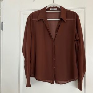 Abercrombie Sheer Button Down Shirt